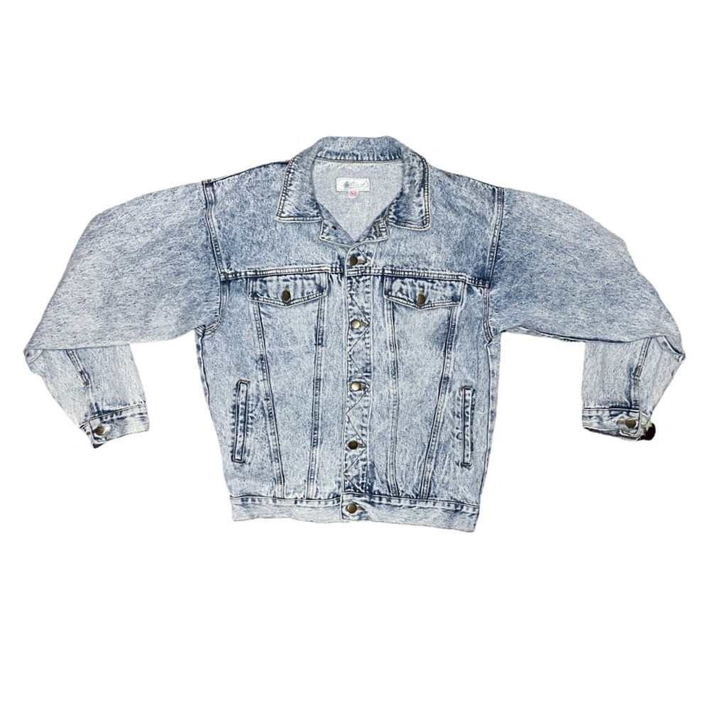 Vintage Acid Wash Denim Jacket | Brilliant Brand | Size M